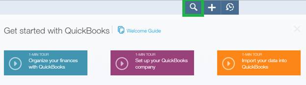 Use Serach Feature QuickBooks Online