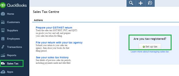 QuickBooks Online Sales Tax